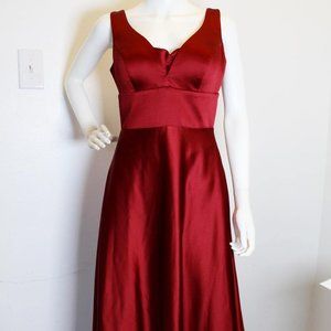 CELESTIA ROSE #41423 Maroon Satin Formal Dress (Size 6)